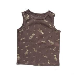 18-24 Months Old Navy Brown Ribbed Sleeveless Racerback Tank Top Ballet Slippers